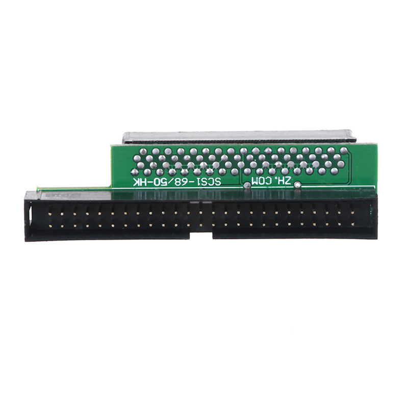 Male SCSI Adapter Flat Cable 12V For Older Drives SCSI 80-Pin To 50-Pin ...