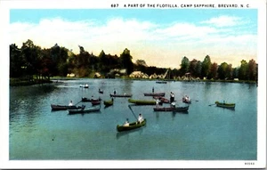 Postal Brevard Parte del Campamento de Flotilla de Zafiro de Carolina del Norte - Imagen 1 de 2