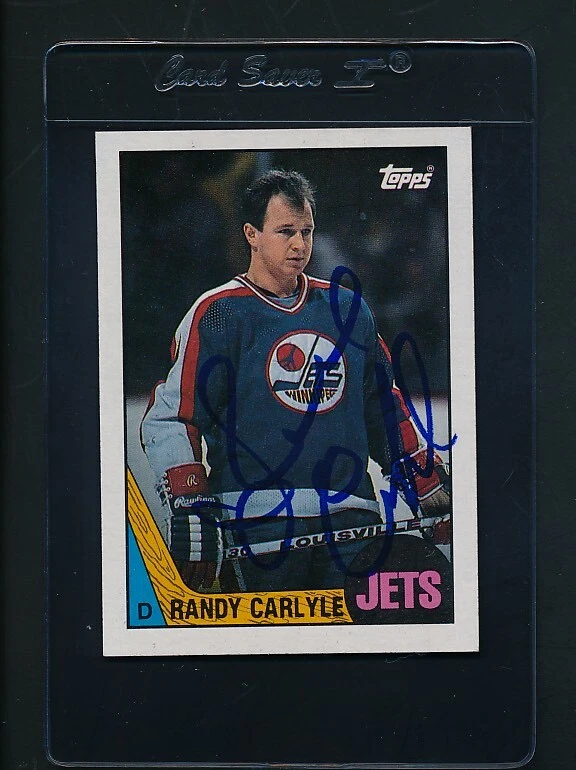 1987/88 Topps #9 Randy Carlyle Jets Signed Auto *C9281 - Image 1 of 1
