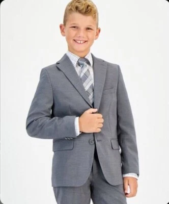 NWT Kenneth Cole Reaction Boys Suit Jacket - Size 12 REG - Grey - Jacket Only - Image 1 of 2