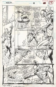 Wildman FELICIA HARDY THE BLACK CAT 4 pg 17 SEXY BLACK CAT ART FROM 1994 WOW - Picture 1 of 3
