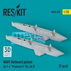 NAVY Outboard pylons for F-4 Phantom II B,J,N,S 2pcs Scale 1:32 ResKit RS32-0392