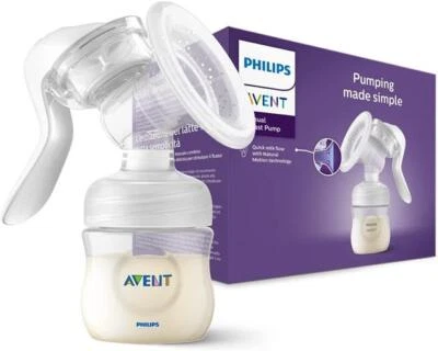 Philips Avent Manual Breast Pump BPA Free Single Hand Breast Pump Transparent - Image 1 of 4