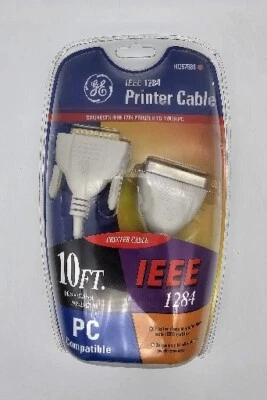 IEEE 1284 Printer Cable GE HO97583 MaxSpeed 10ft. Extension Connectors M to F - Image 1 of 2