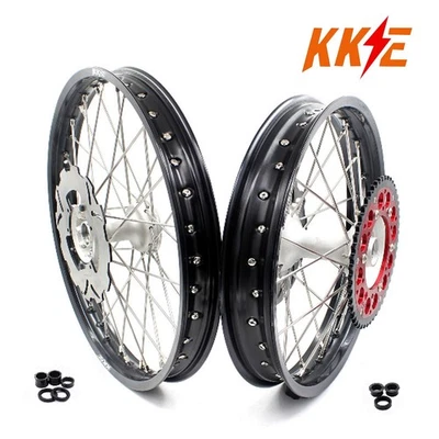 KKE 21/18 Enduro Spoked Wheels for HONDA XR650L 1993-2025 Enduro Cast Silver Hub - Image 1 of 4