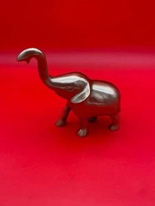 Vintage Good Luck Messing Elefant mit Rüssel nach oben Figur - 7 cm - Bild 1 von 7