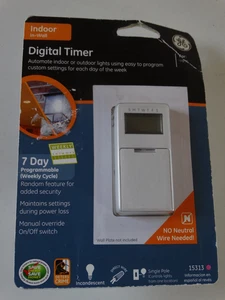 GE Digitale Zeitschaltuhr Innenbereich 7 Tage programmierbar mit Zufallsfunktion #15313 Neu - Bild 1 von 2