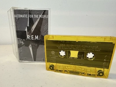 R.E.M. YELLOW CASSETTE TAPE  AUTOMATIC FOR THE PEOPLE - Image 1 of 4