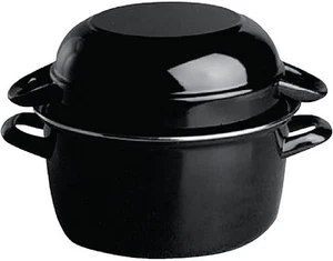 Olympia CF269 Muscheltopf 0,5 kg 140 mm Edelstahl schwarz Suppentopf Kochtopf - Bild 1 von 3