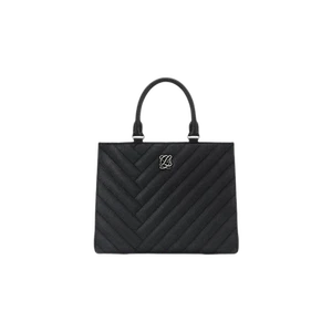 Louis Quatorze 06BL L-Quilting Tote Bag Black - Picture 1 of 4