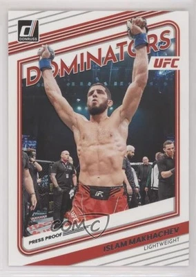 2023 Donruss UFC Dominators Press Proof Silver Islam Makhachev #4 - Image 1 of 2