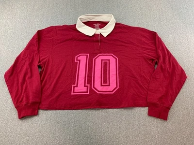 Mighty 精细裁剪长袖领衬衫女式 2X 红色粉色 10 正面 — 第 1/4 张图片