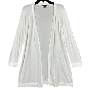 Eileen Fisher M creme offen Tencel leichte Strickjacke Pullover relaxed dünn - Bild 1 von 11