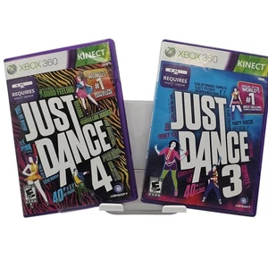 Just Dance 3 & Just Dance 4 Microsoft Xbox 360 Kinect Videospiel Konvolut Ubisoft Y2K - Bild 1 von 5