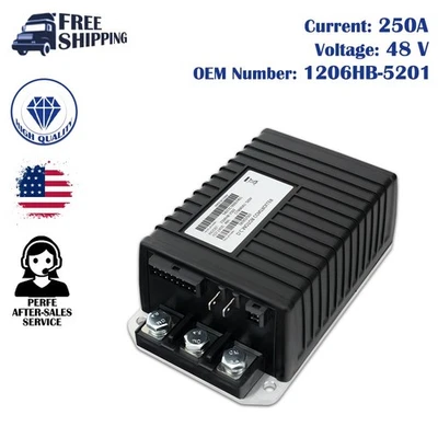 EZGO Curtis Controller 1206HB-5201, 2010-2019 EZGO/Cushman Golf Carts PN 612632 - Image 1 of 4