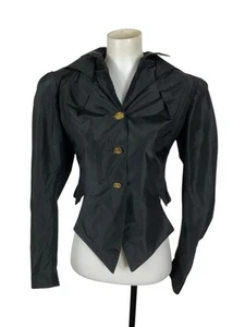 VIVIENNE WESTWOOD VINTAGE GOLD LABEL 1993 100% SILK PUFF SLEEVE JACKET SIZE XS - Picture 1 of 12