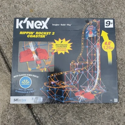 K'NEX Rippin' Rocket 2 Coaster Set 545 Pieces Motorized Launcher 9+ 51026 STEM - Image 1 of 4