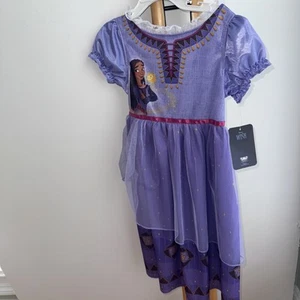 DISNEY Wish Girls Gown Pjs Lavender SIZE 4 NEW NWT Princess - Picture 1 of 7