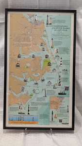 Leuchttürme der äußeren Banken OBX North Carolina Poster professionell gerahmt - Bild 1 von 7
