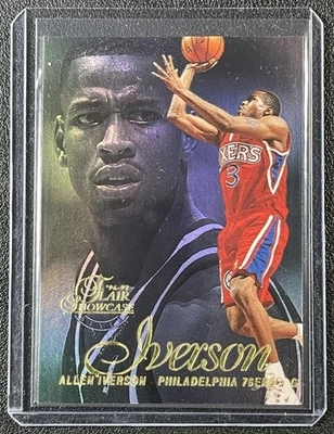 ALLEN IVERSON 1996-97 FLAIR SHOWCASE #3 新秀 ROW 2(样式)RC 76ERS — 第 1/2 张图片