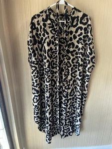 Vestido para mujer talla grande sin marca estampado de leopardo con cinturón talla 3X - Imagen 1 de 4