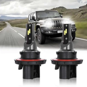 6000K Bombillas LED H13 9008 para Jeep Wrangler 07-2021 haz alto bajo blanco - Imagen 1 de 9