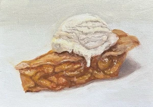 Apple Pie Ala Mode Original Oil Painting - Picture 1 of 1