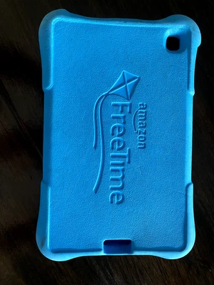 Capa protetora azul para um tablet pequeno Amazon tempo livre - Imagem 1 de 4
