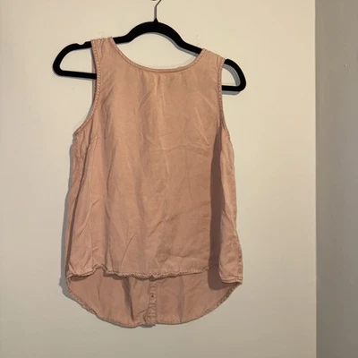 C&C California Women’s Mauve Back Button Up Lyocell Sleeveless Tunic XS - Image 1 of 4