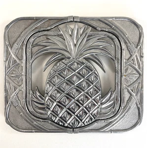 Lenox Untersetzer Streckmetall Ananas glänzend silberfarben 8x13 Zoll Küchenutensilien - Bild 1 von 13