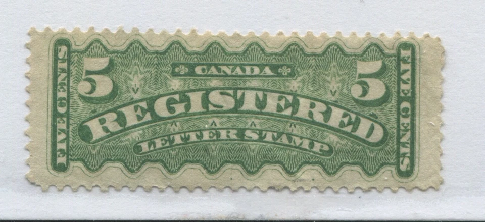 Canada 1875 5 cents Registered stamp mint no gum - Image 1 of 1