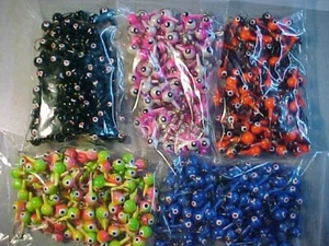 100 NEW OZ FLOATING WALLEYE JIG HEADS 1/4 SIZE 2    ASSORTED #43- oz. - Picture 1 of 9