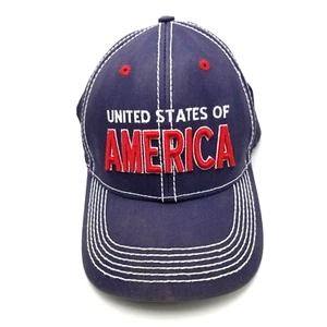 Patriotischer Hut Vereinigte Staaten von Amerika blau Erwachsene gebraucht Strapback B11D - Bild 1 von 5