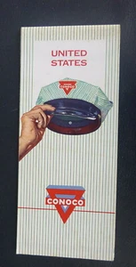 1960 United States  road map Conoco  oil  gas very early interstate - Picture 1 of 4
