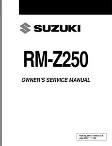 Suzuki RM-Z250 2008 edition Repair Workshop Service Manual - Bild 1 von 1