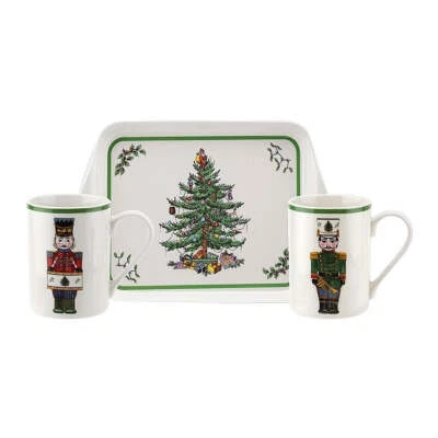 Spode Christmas Tree Nutcracker Set of 2 Mugs and Tray - Imagem 1 de 4