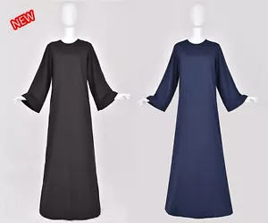 FREE POST - Womens Wide Sleeve Abaya Modest Dress Burqa Kaftan Farasha Jilbab - Picture 1 of 12