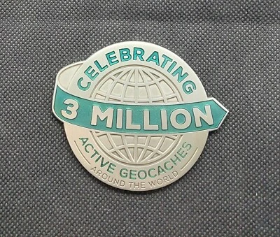 3 Three Million Geocaches Geocoin Large UNACTIVATED - Image 1 of 2