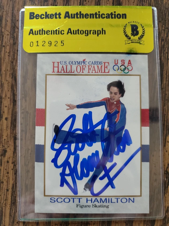 Scott Hamilton 1991 Impel HOF Olympics auto Beckett Authenticated USA - Image 1 of 1