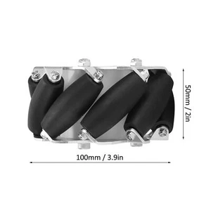 Juego de 4 ruedas Mecanum de acero de 100 mm ruedas izquierda derecha para robot coche AN - Imagen 1 de 24