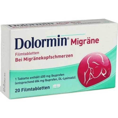 JOHNSON & JOHNSON GMBH (OTC) DOLORMIN Migräne Filmtabletten 20 St PZN 1300827