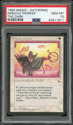 1994 Magic the Gathering MTG The Dark Miracle Worker PSA 10 Gem Mint Low Pop 3 - Image 1 of 2