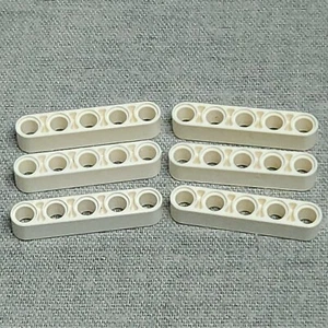 LEGO Technic 32316 White x6 Liftarm Thick 1x5 41616 Genuine MOC - Picture 1 of 4