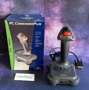 Vtg 1997 PC Commander Plus Flight Simulator Video Game Joystick Controller & Box - Picture 1 of 13