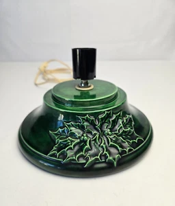 Árbol de cerámica vintage Nowell's base musical acebo verde, noche silenciosa 8" - Imagen 1 de 7