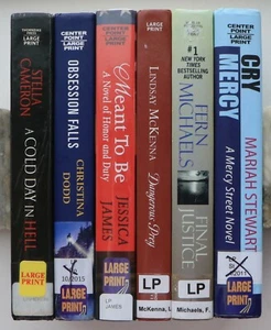 Lot of 6 Large Print Romantic Suspense Hardback Books by Various Authors - Picture 1 of 3