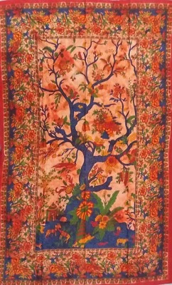 Tapestry Yoga Mat Dry Tree Of Life Wall Hanging Ethnic Decor Dorm Poster Tie Dye - Image 1 of 2