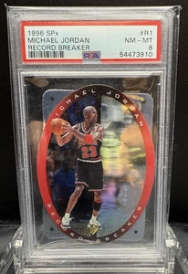 1996 SPx MICHAEL JORDAN RECORD BREAKER #R1 PSA 8 - Picture 1 of 2