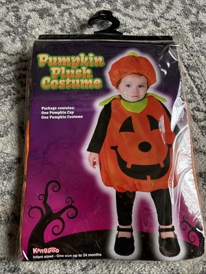 Pumpkin Plush Costume with Hat One Size Up To 24 Months Halloween Outfit #10481 - Image 1 of 2