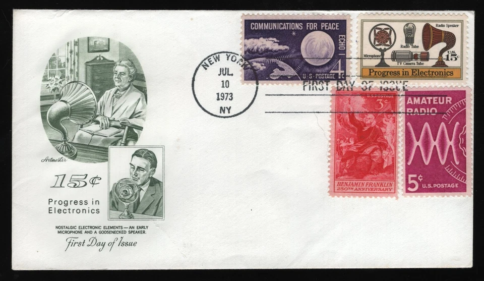 #1502 15c Progress in Electronics-Combo, Artmaster FDC **ANY 5=FREE SHIPPING** - Image 1 of 1